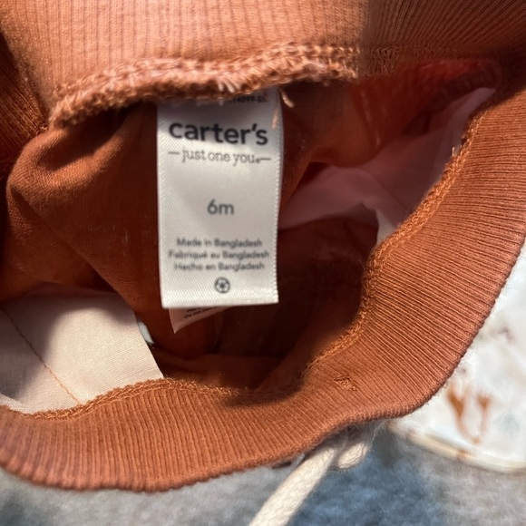 CARTERS Baby Outfit Animals Giraffe 6 Months Button Up Collar Polo & Shorts - Picture 4 of 5